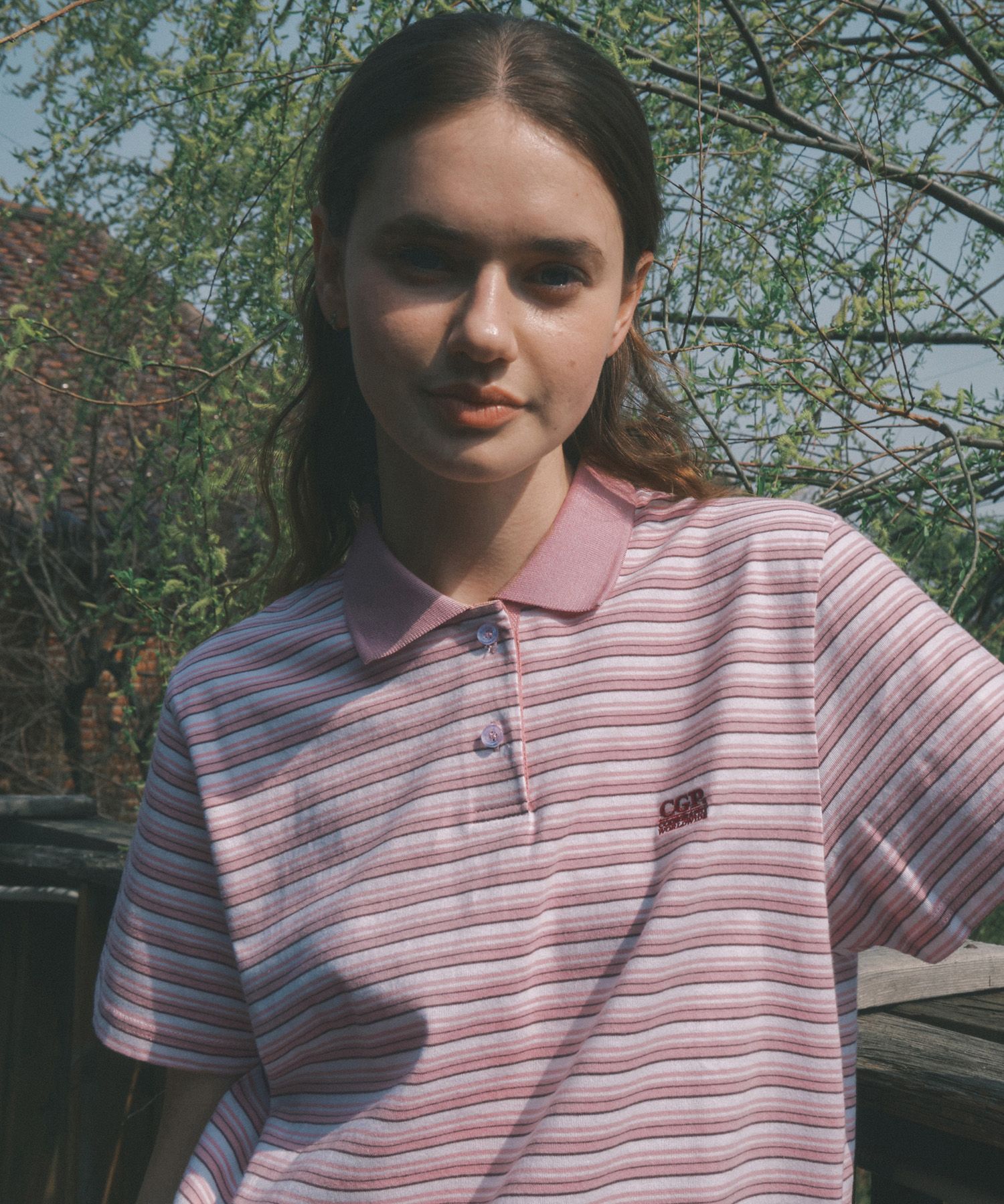 codegraphy☆ Striped Collar Short Sleeve T-Shirt MUSINSA | Codegraphy (Women) Striped Collar Short Sleeve T
