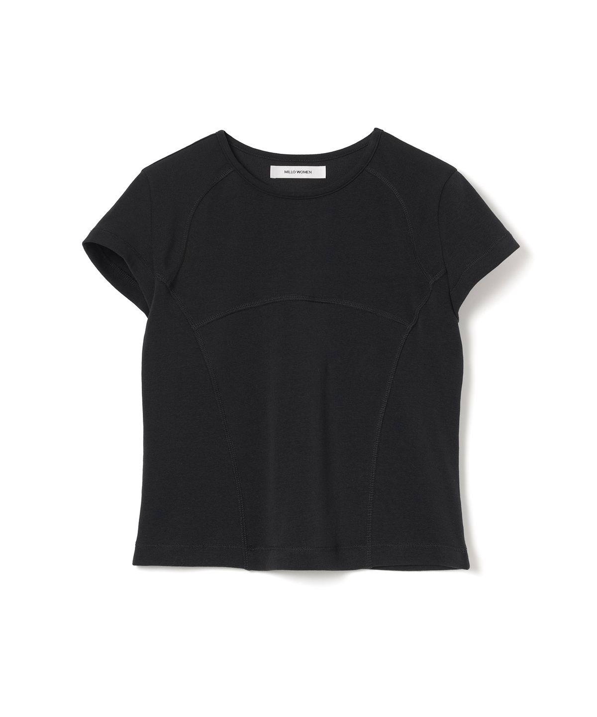 밀로 우먼(MILLO WOMEN) 웨이브 메쉬 티셔츠 [블랙]