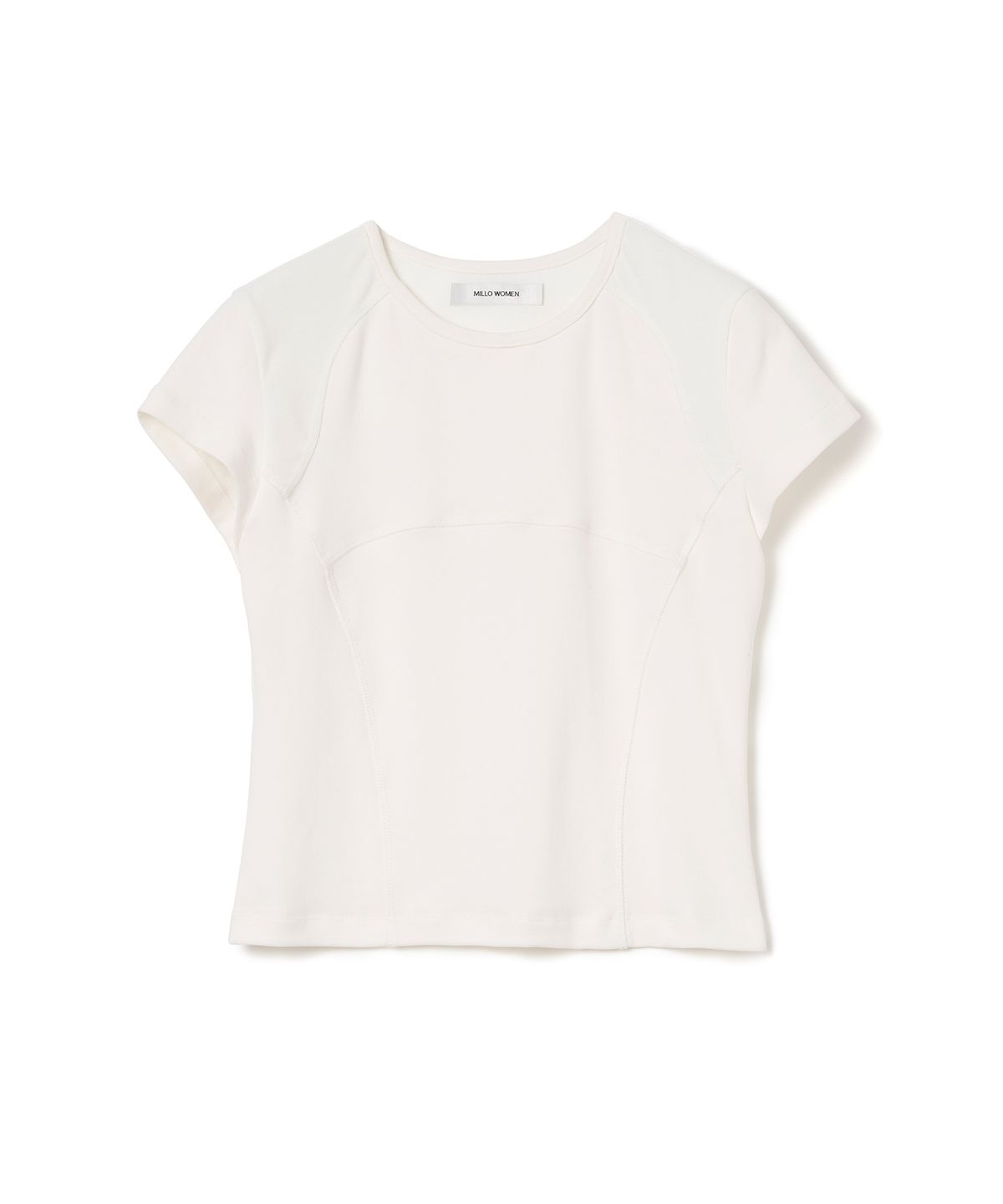 밀로 우먼(MILLO WOMEN) 웨이브 메쉬 티셔츠 [아이보리]