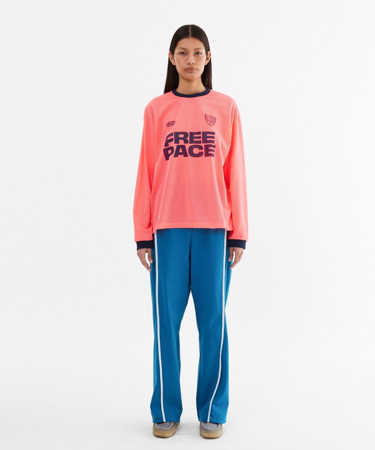 미나수(MENASOO) Sporty Mesh Round T Shirt_Neon Pink