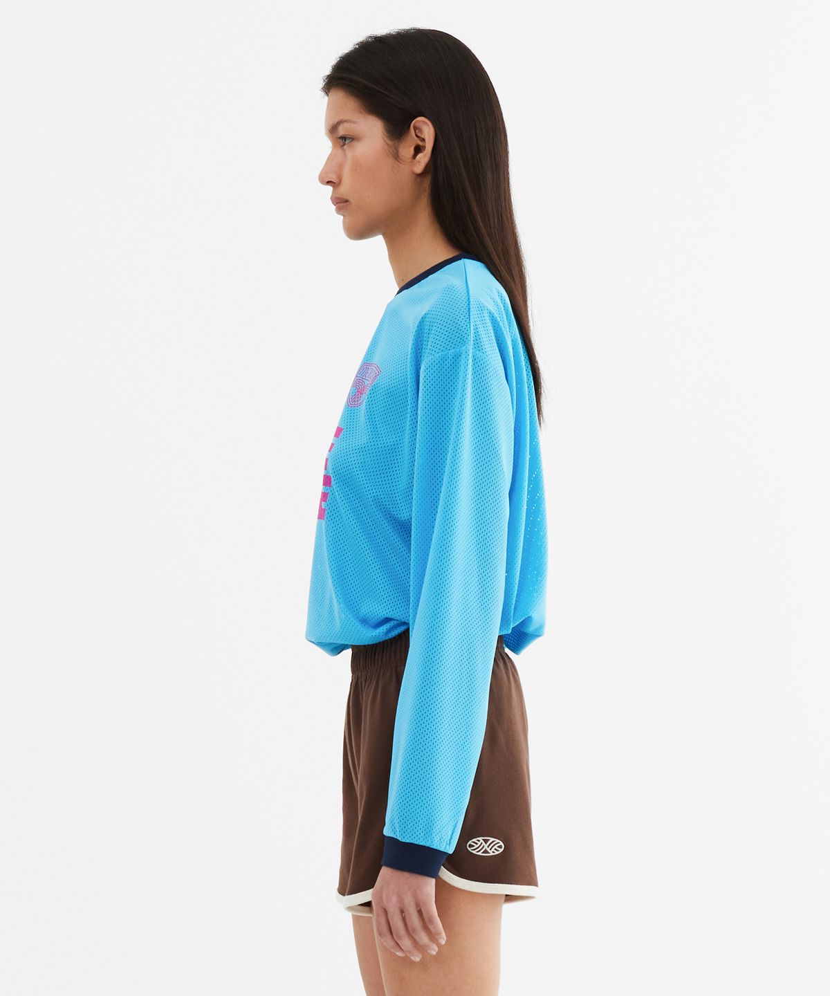 미나수(MENASOO) Sporty Mesh Round T Shirt_Skyblue