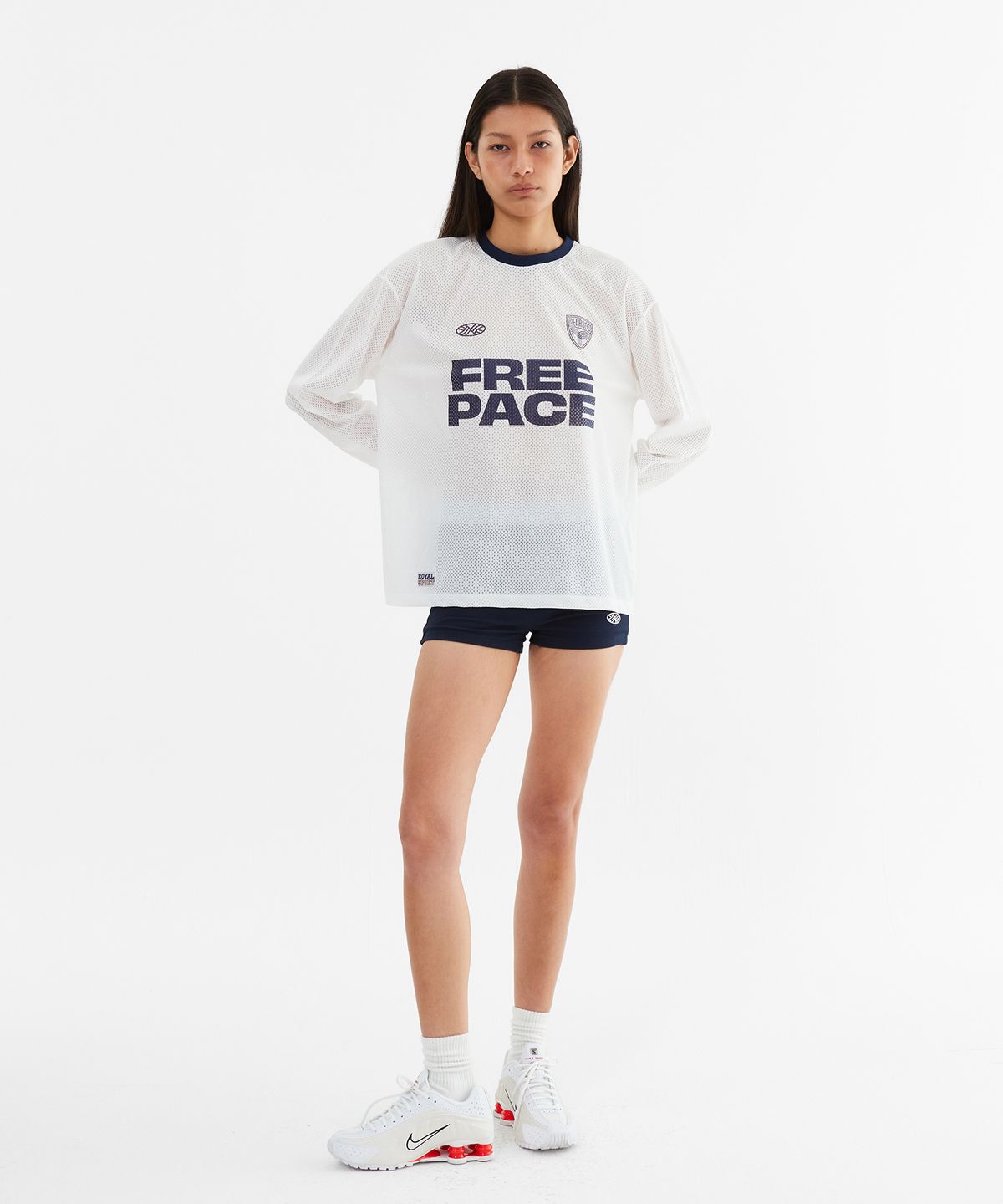 미나수(MENASOO) Sporty Mesh Round T Shirt_White