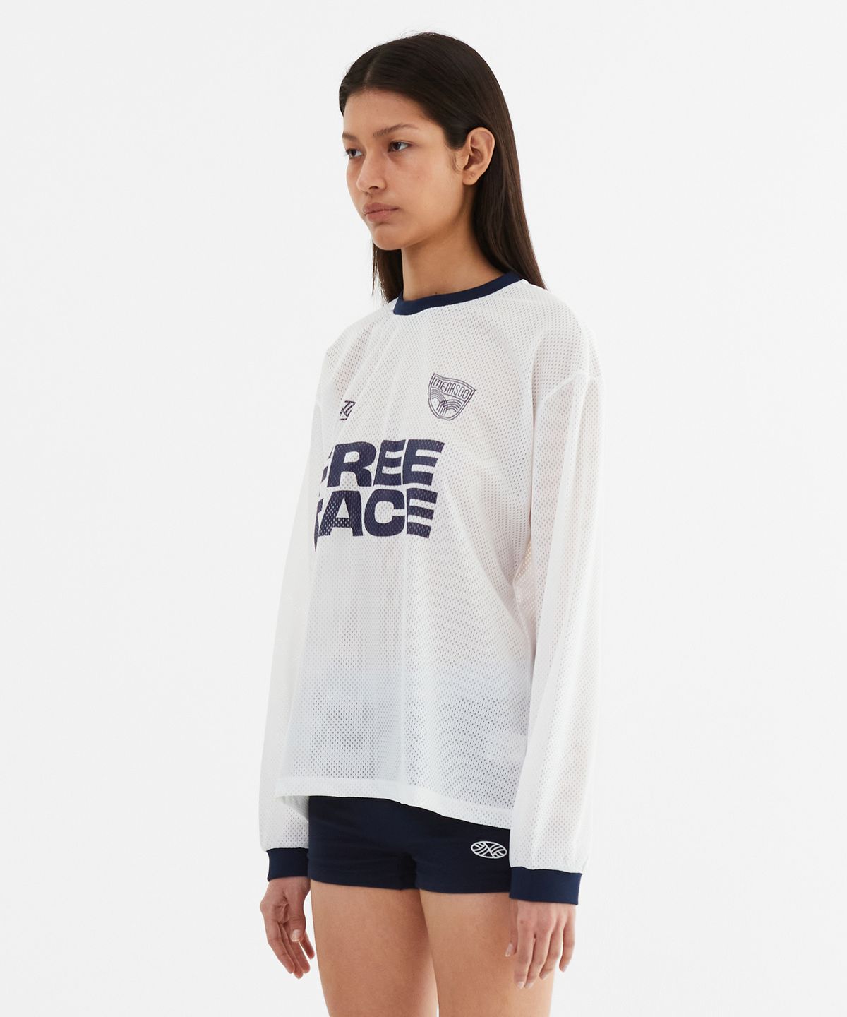 미나수(MENASOO) Sporty Mesh Round T Shirt_White