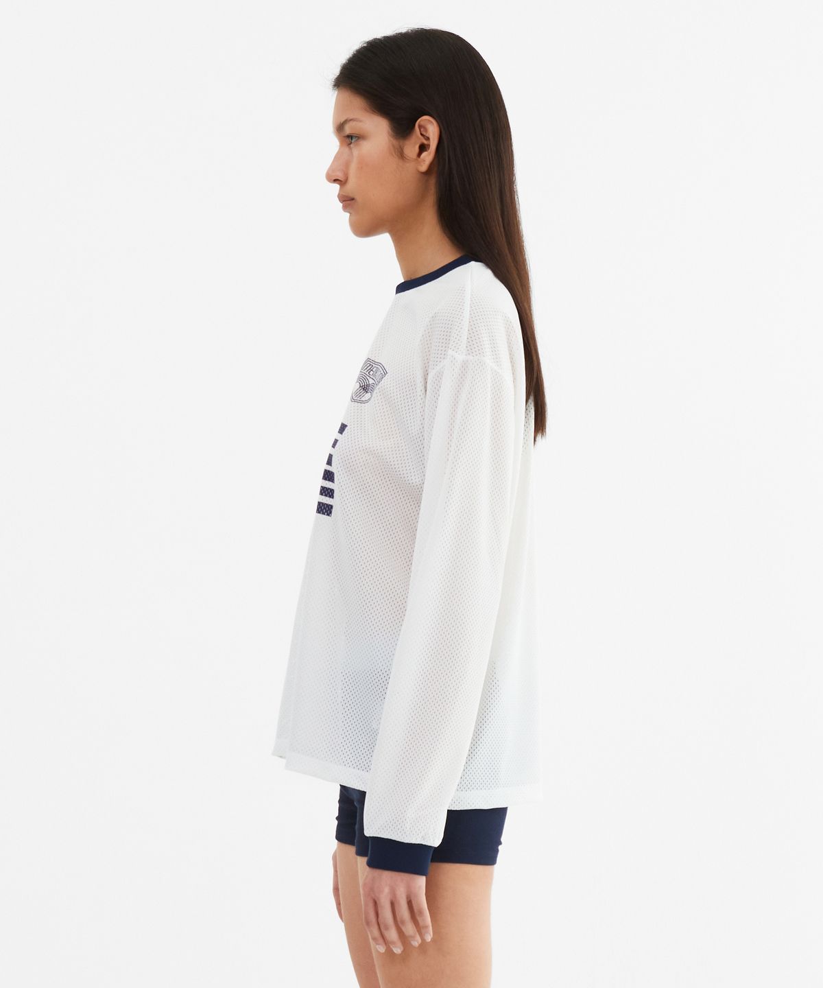 미나수(MENASOO) Sporty Mesh Round T Shirt_White