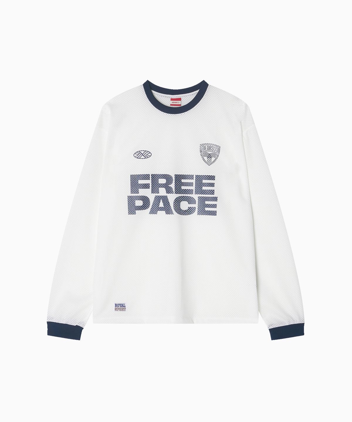 미나수(MENASOO) Sporty Mesh Round T Shirt_White