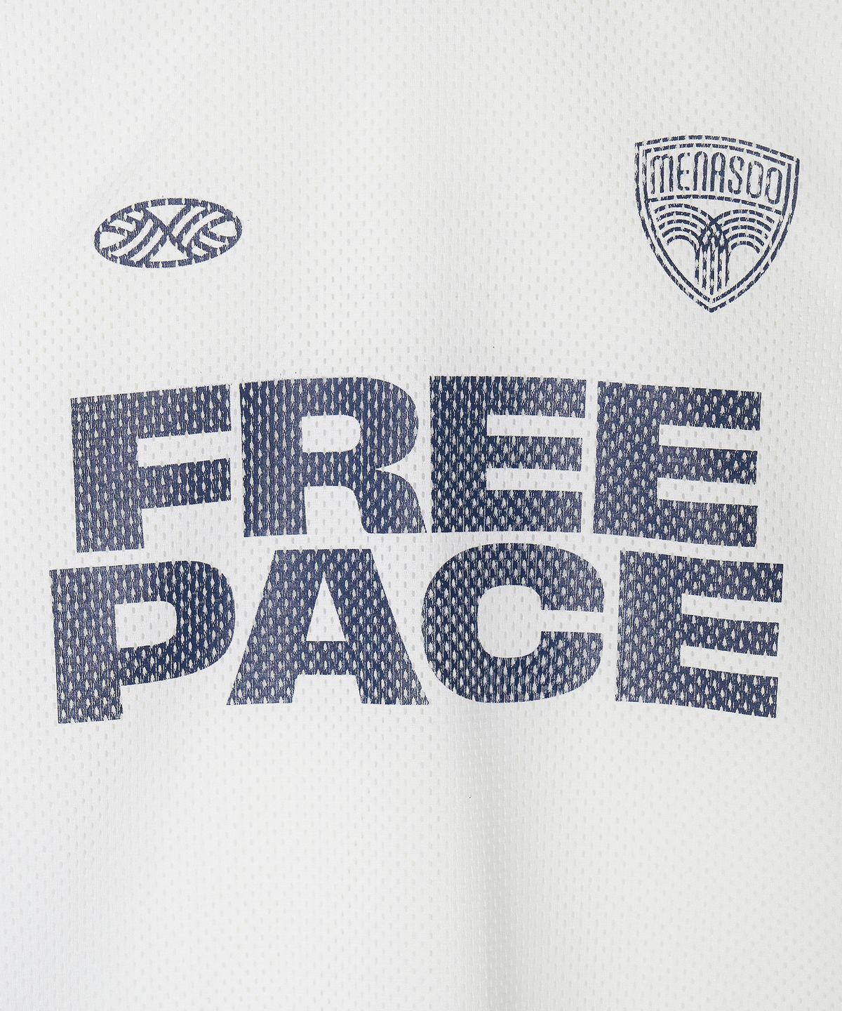 미나수(MENASOO) Sporty Mesh Round T Shirt_White