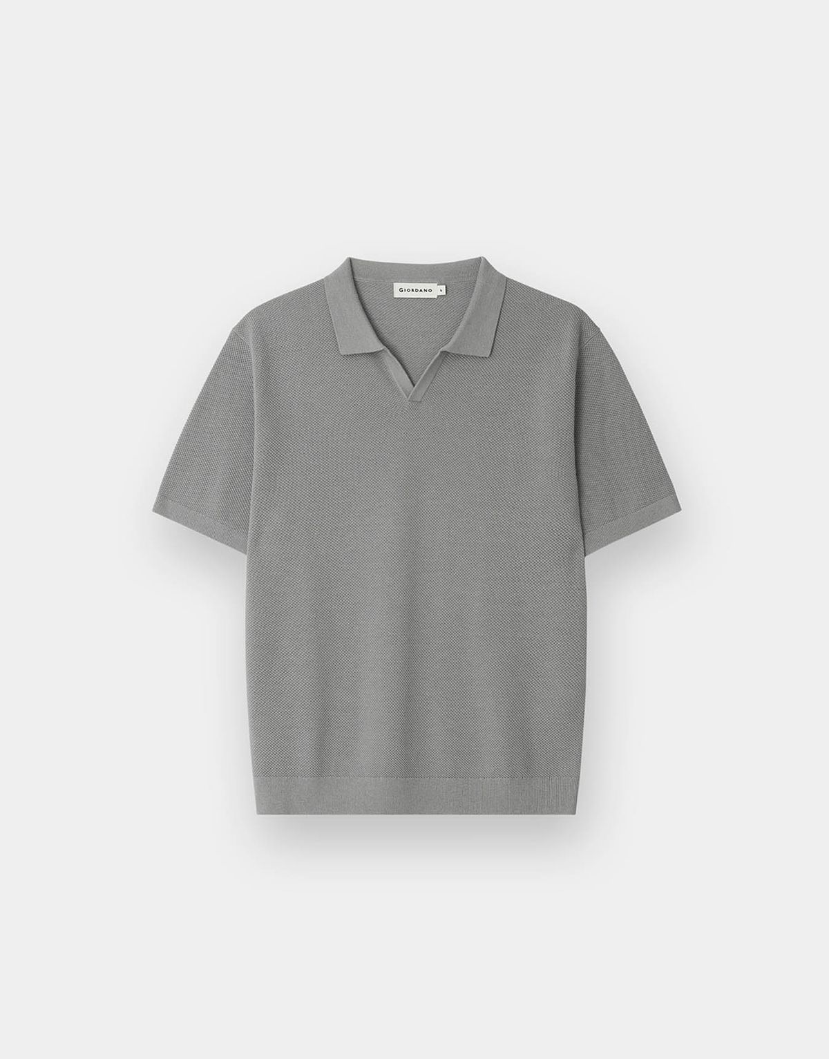 지오다노(GIORDANO) 스티치 슬릿넥 반팔 니트(12gg) 055526 [5color]