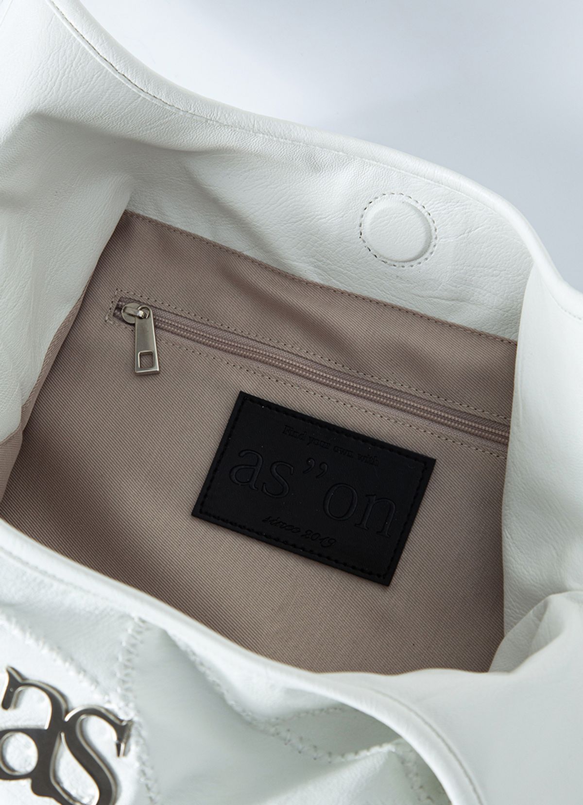 애즈온(ASON) BECKY SHOULDER BAG / WHITE