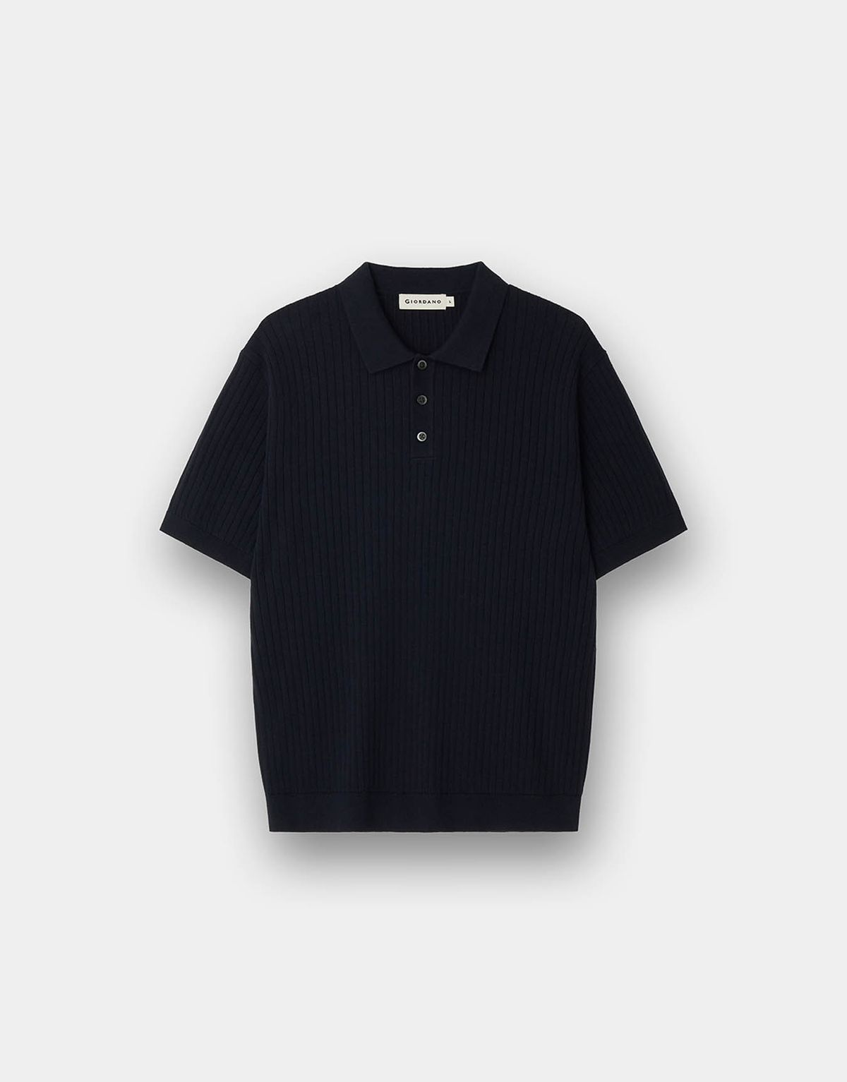 지오다노(GIORDANO) 립 스티치 카라 반팔 니트(12gg) 055529 [3color]