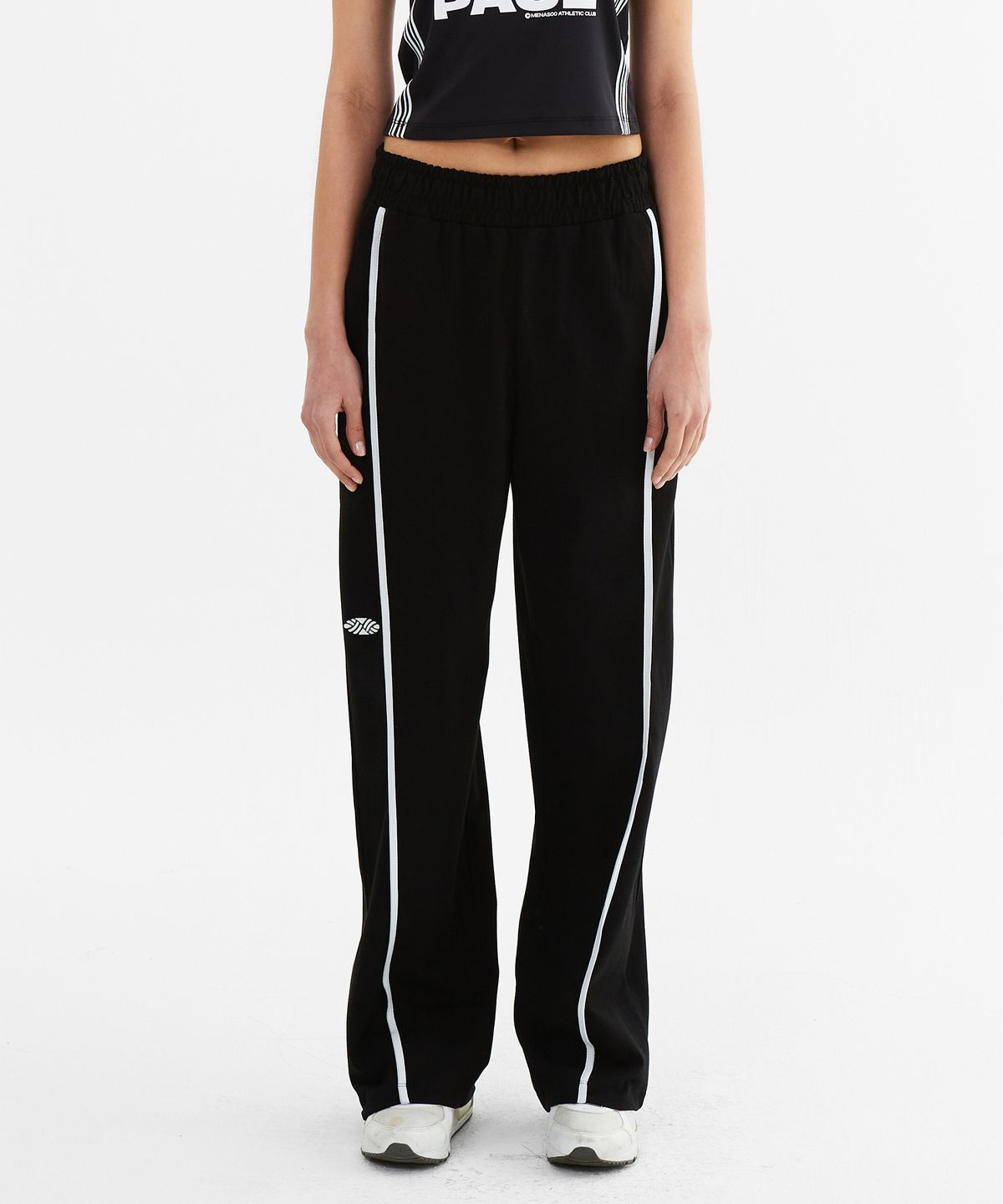 미나수(MENASOO) Line Point Pin Tuck Cotton Pants_Black