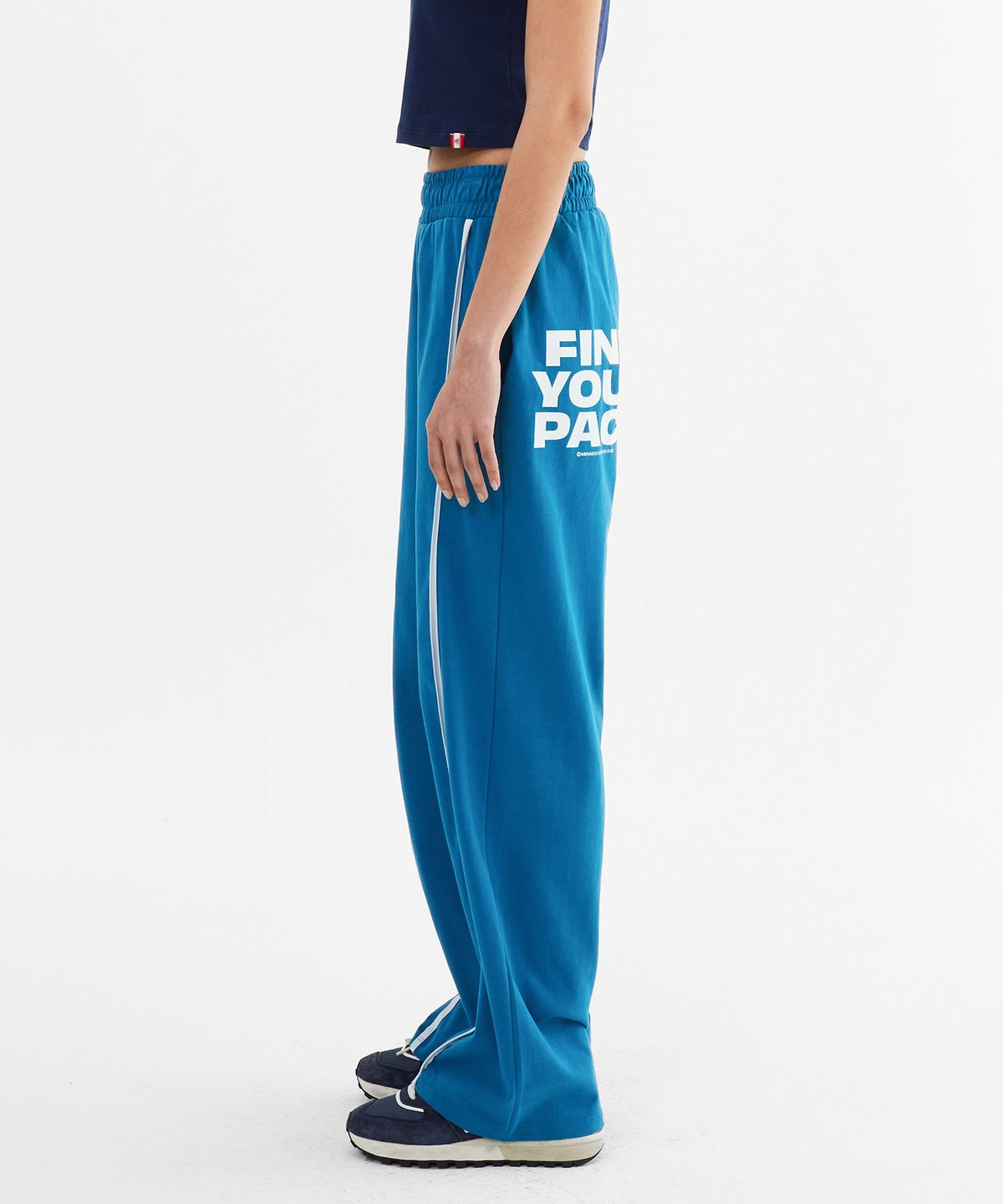 미나수(MENASOO) Line Point Pin Tuck Cotton Pants_Blue