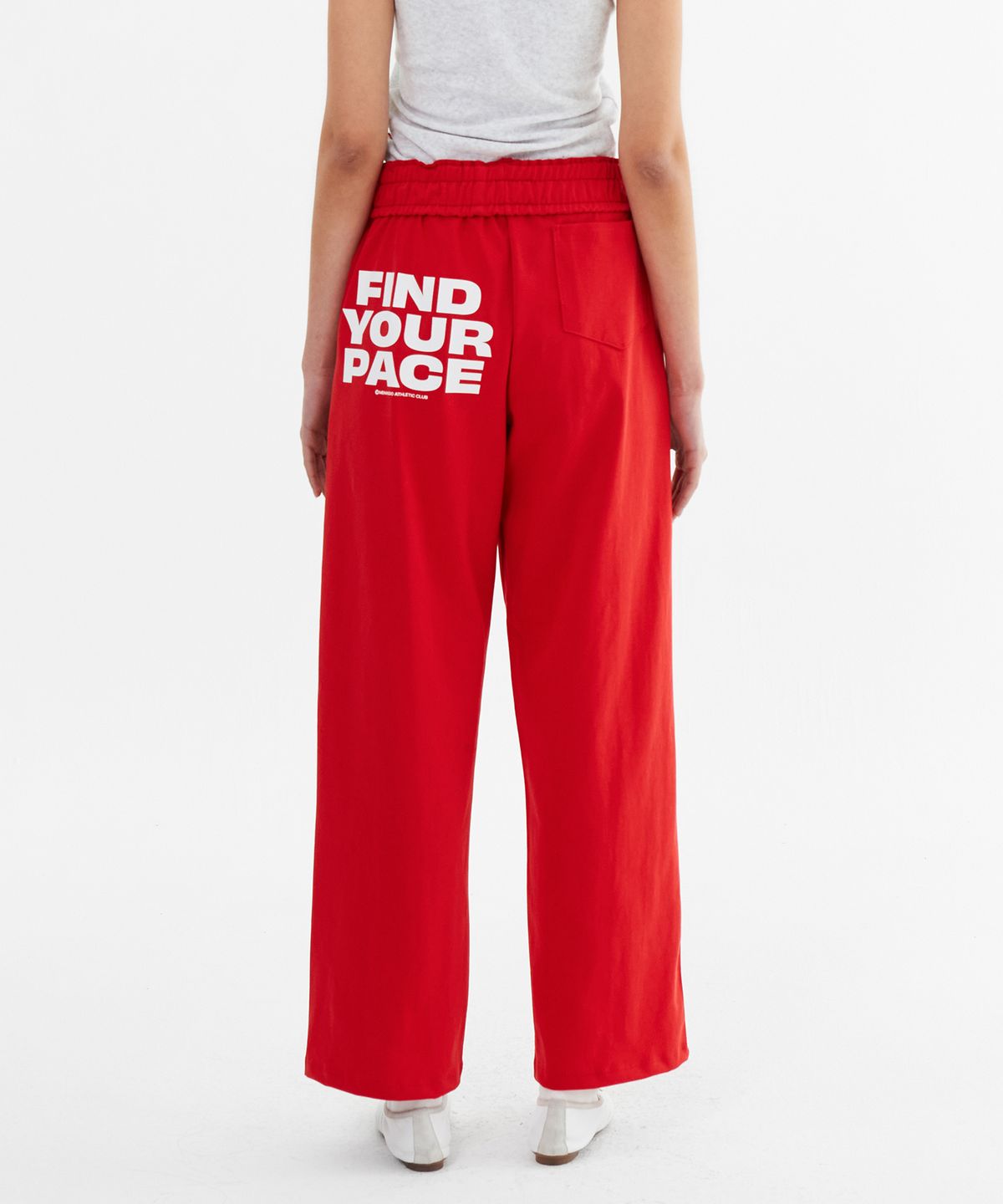 미나수(MENASOO) Line Point Pin Tuck Cotton Pants_Red
