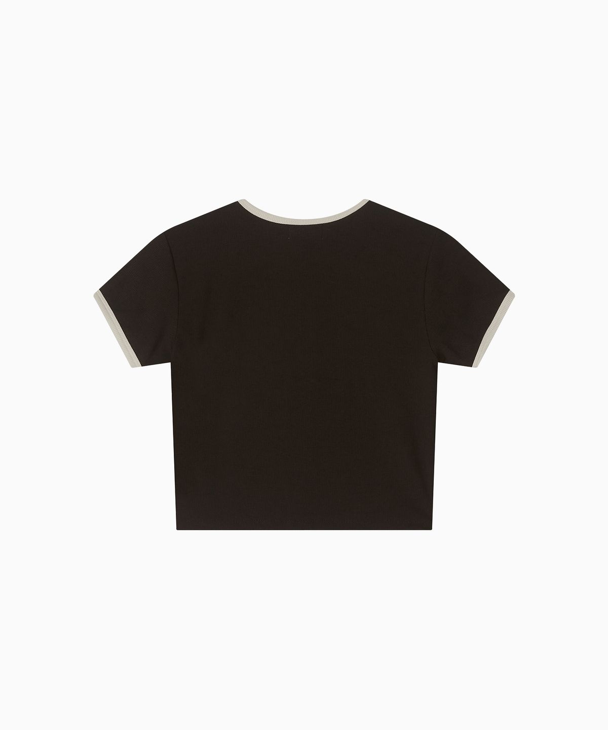 미나수(MENASOO) MNS Span Crop T Shirt_Brown