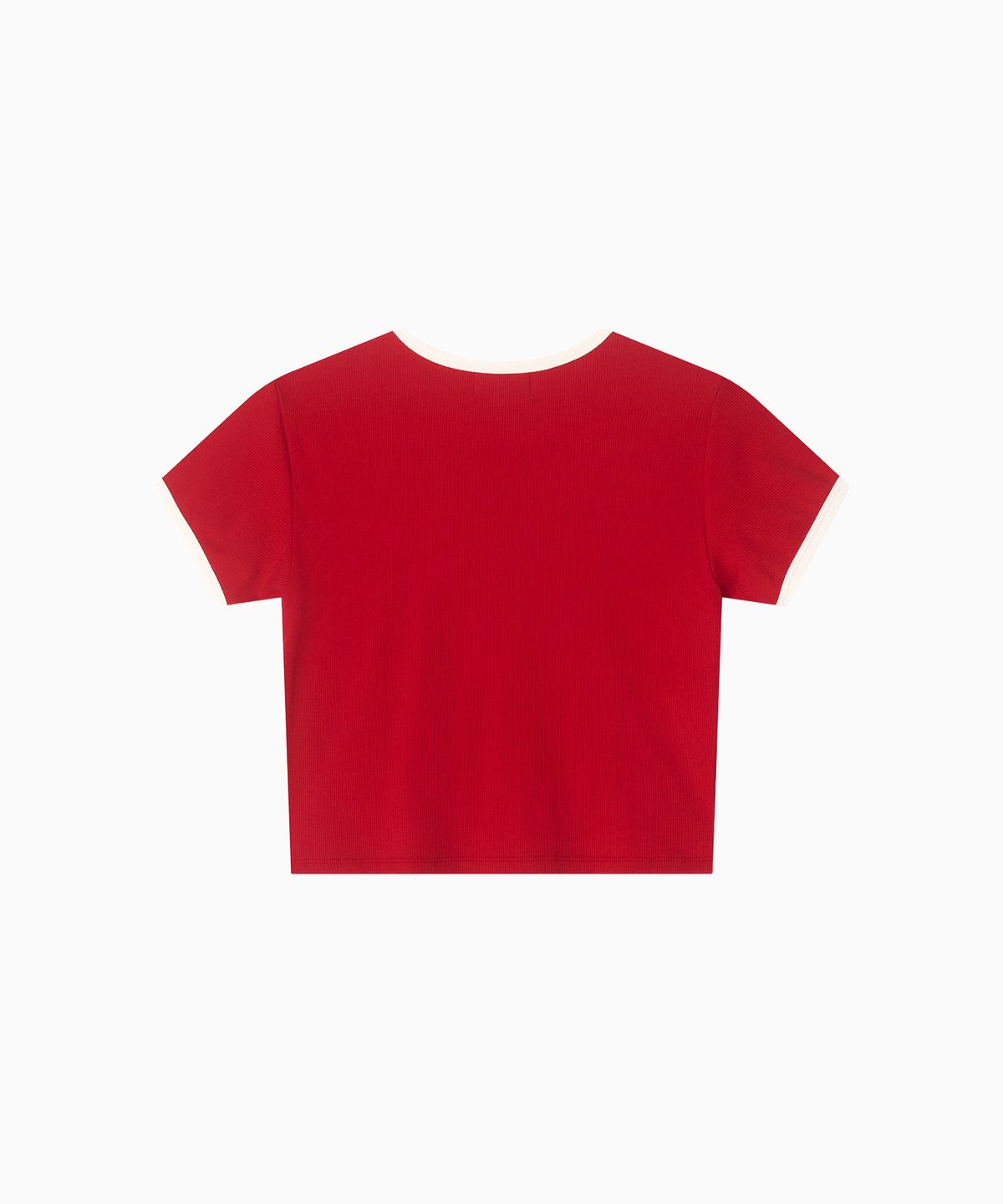 미나수(MENASOO) MNS Span Crop T Shirt_Red