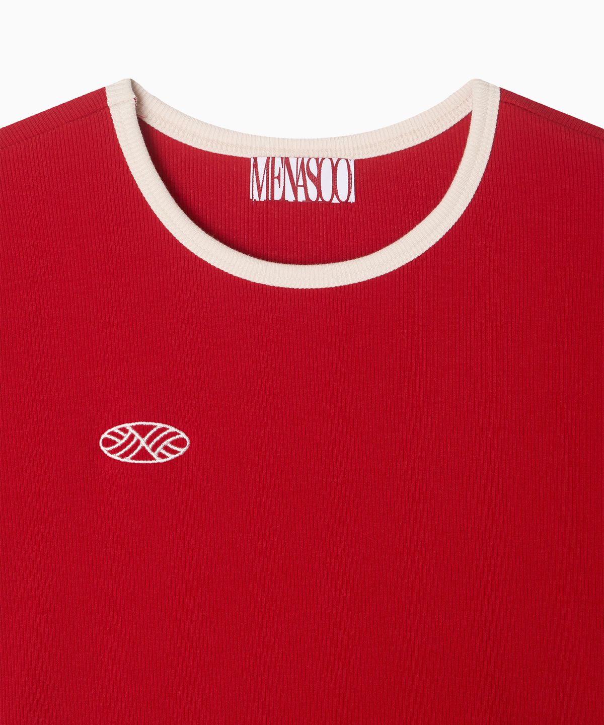 미나수(MENASOO) MNS Span Crop T Shirt_Red