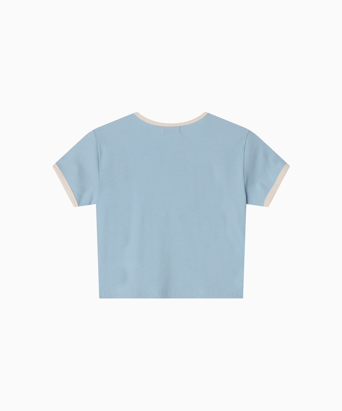 미나수(MENASOO) MNS Span Crop T Shirt_Skyblue