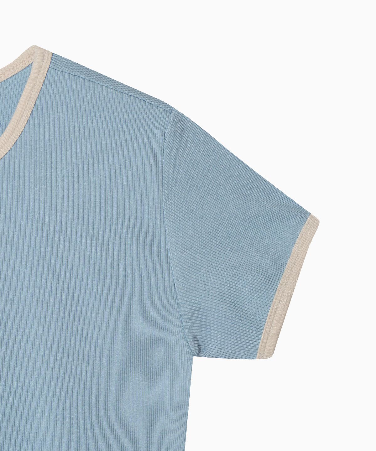 미나수(MENASOO) MNS Span Crop T Shirt_Skyblue