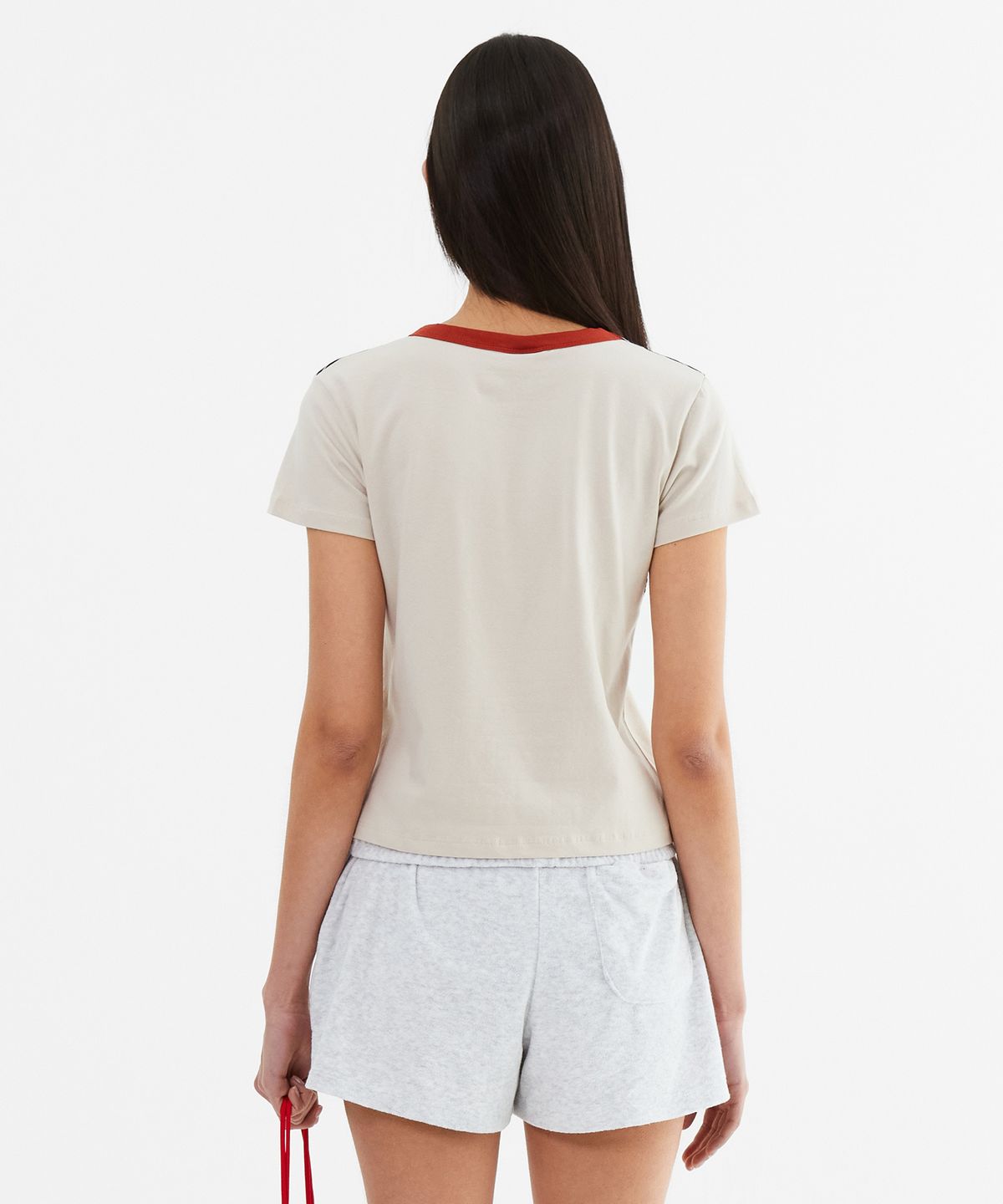 미나수(MENASOO) MNS Raglan Stripe T Shirt_Beige