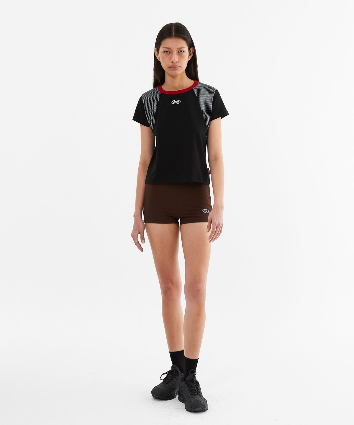 미나수(MENASOO) MNS Raglan Stripe T Shirt_Black