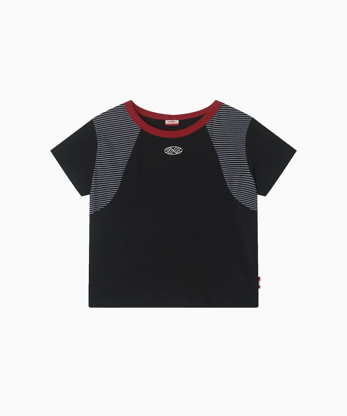 미나수(MENASOO) MNS Raglan Stripe T Shirt_Black