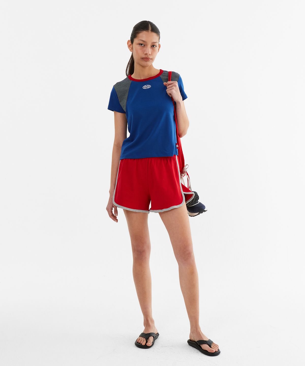미나수(MENASOO) MNS Raglan Stripe T Shirt_Blue