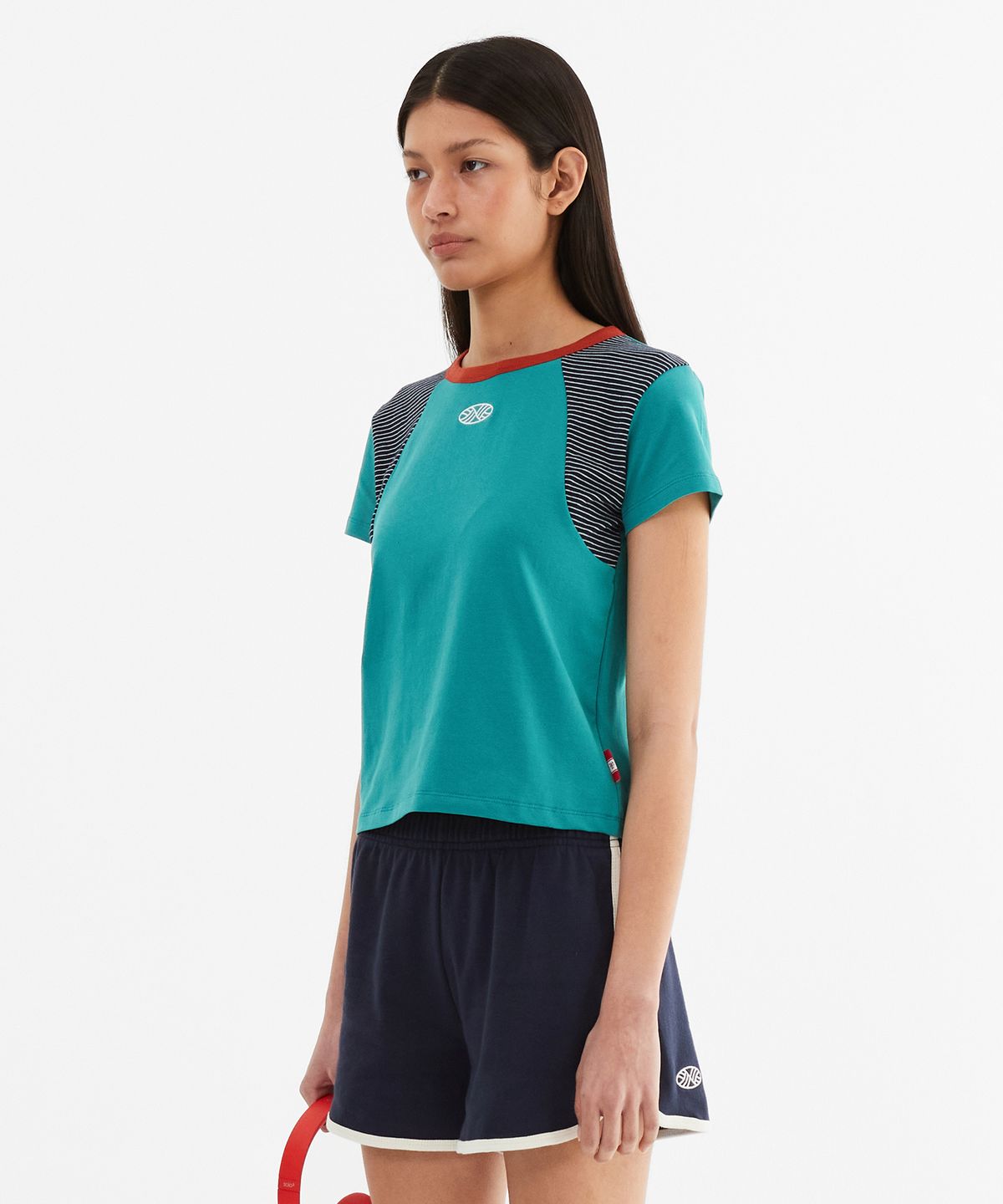 미나수(MENASOO) MNS Raglan Stripe T Shirt_Mint