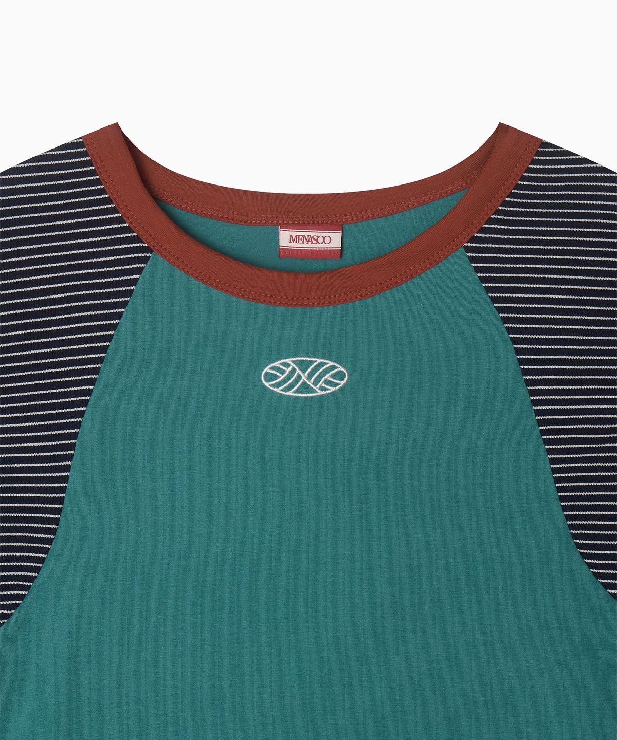 미나수(MENASOO) MNS Raglan Stripe T Shirt_Mint