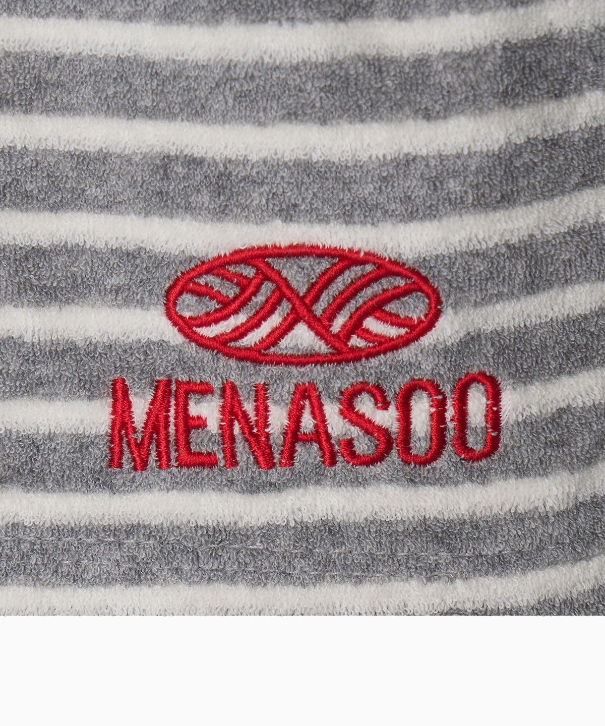 미나수(MENASOO) MNS Terry Short Pants_Gray Stripe