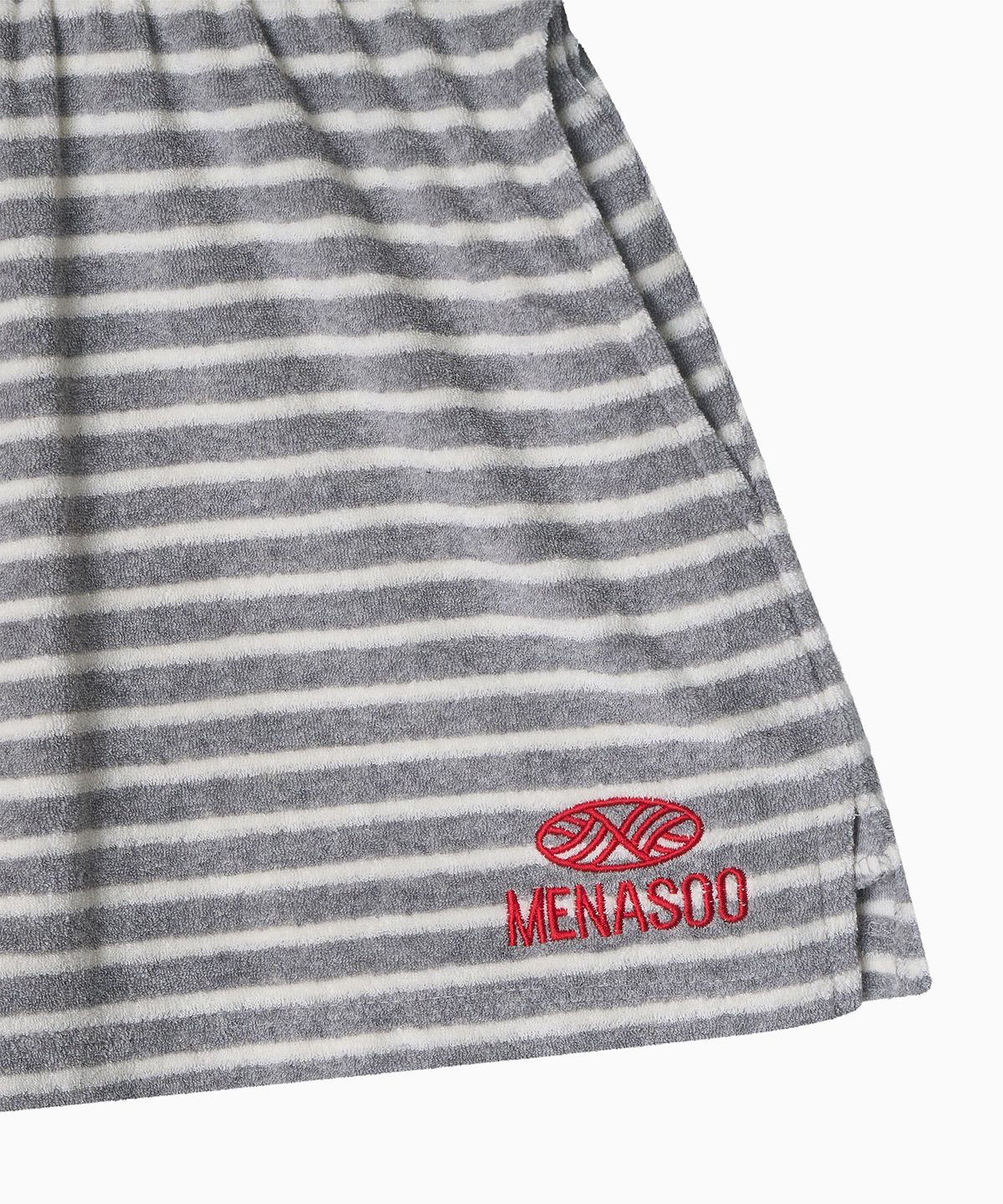 미나수(MENASOO) MNS Terry Short Pants_Gray Stripe