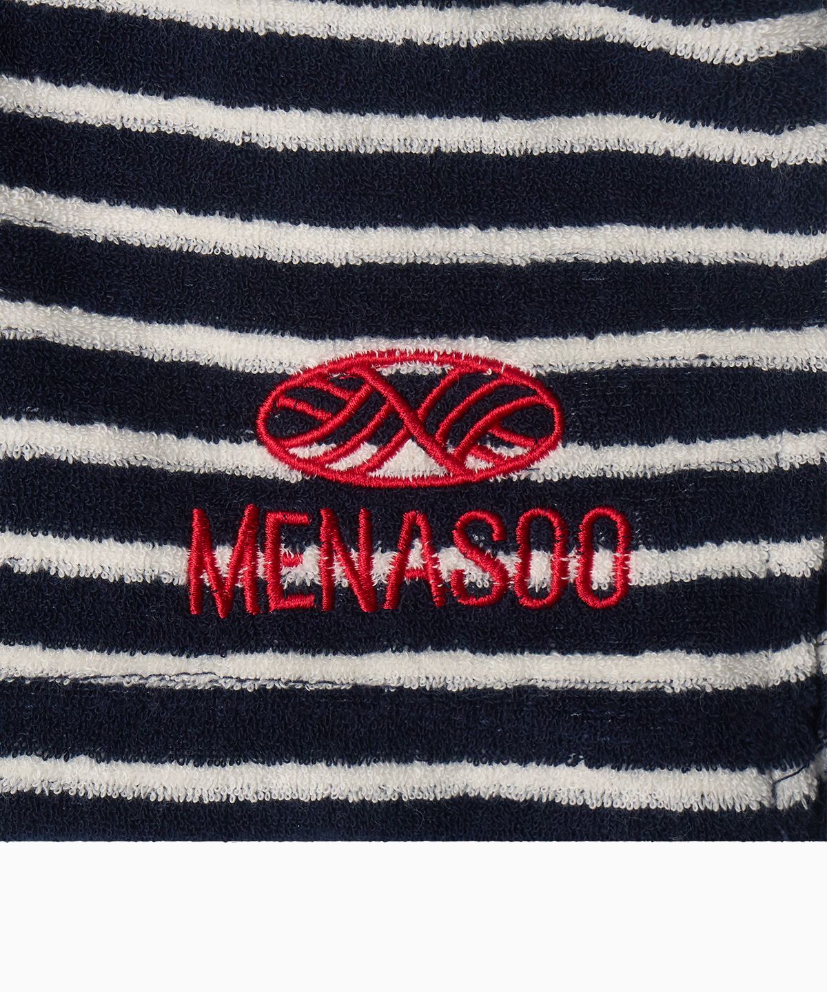 미나수(MENASOO) MNS Terry Short Pants_Navy Stripe