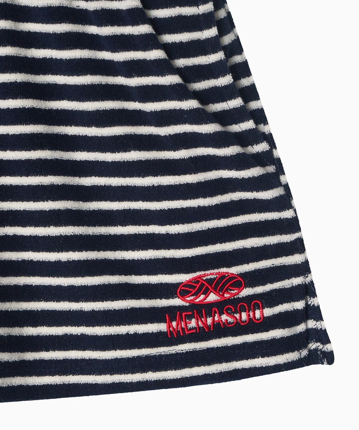 미나수(MENASOO) MNS Terry Short Pants_Navy Stripe