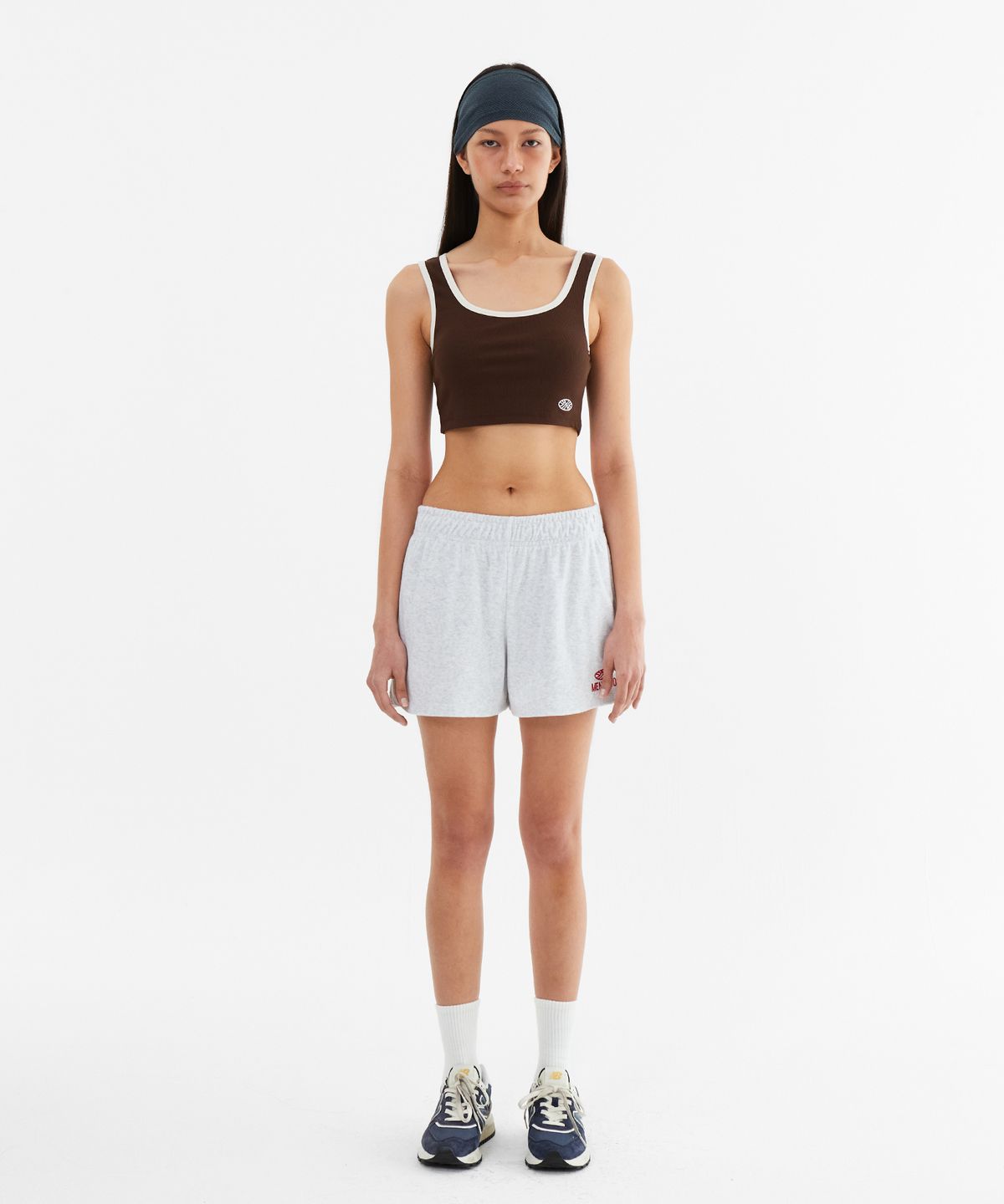 미나수(MENASOO) MNS Terry Short Pants_White Melange