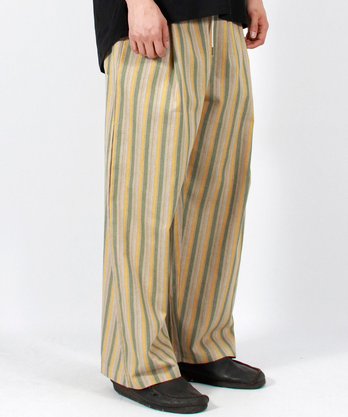 드마크(DEMARC) M VINTAGE STRIPE WIDE PANTS SAGE GREEN