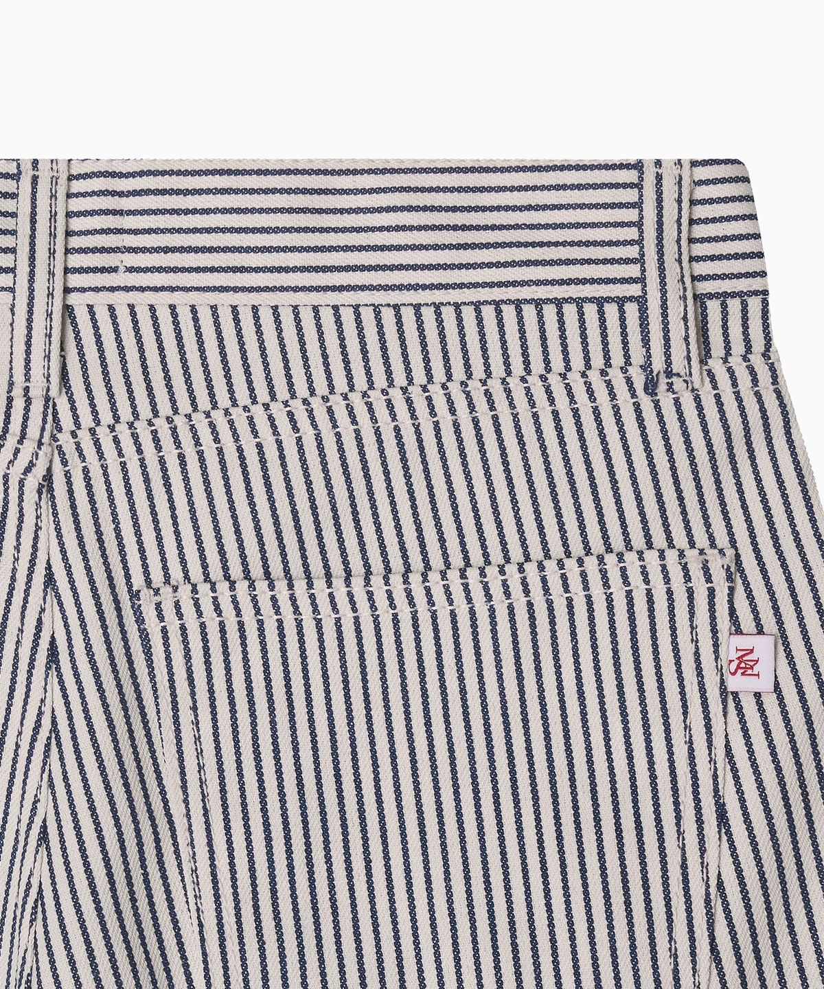 미나수(MENASOO) Stripe Denim Short Pants_Deep Navy