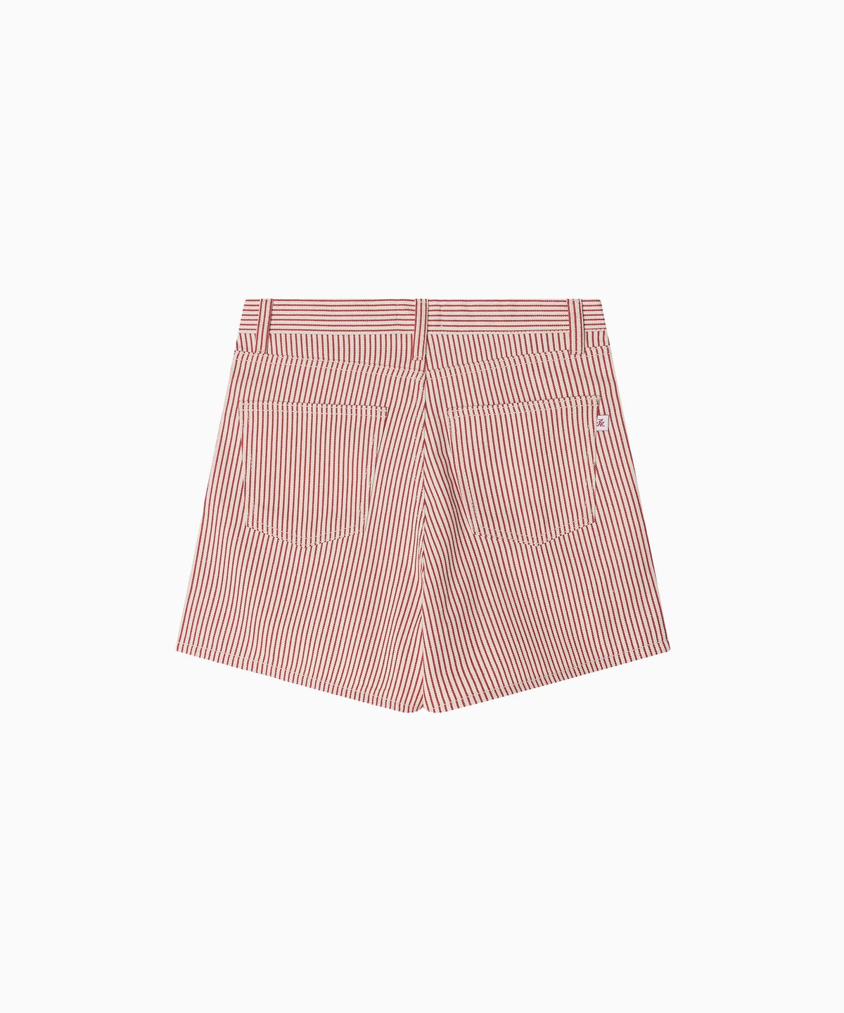 미나수(MENASOO) Stripe Denim Short Pants_Red