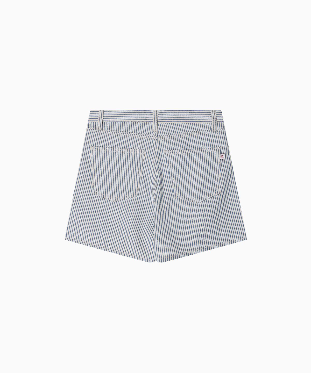 미나수(MENASOO) Stripe Denim Short Pants_Skyblue