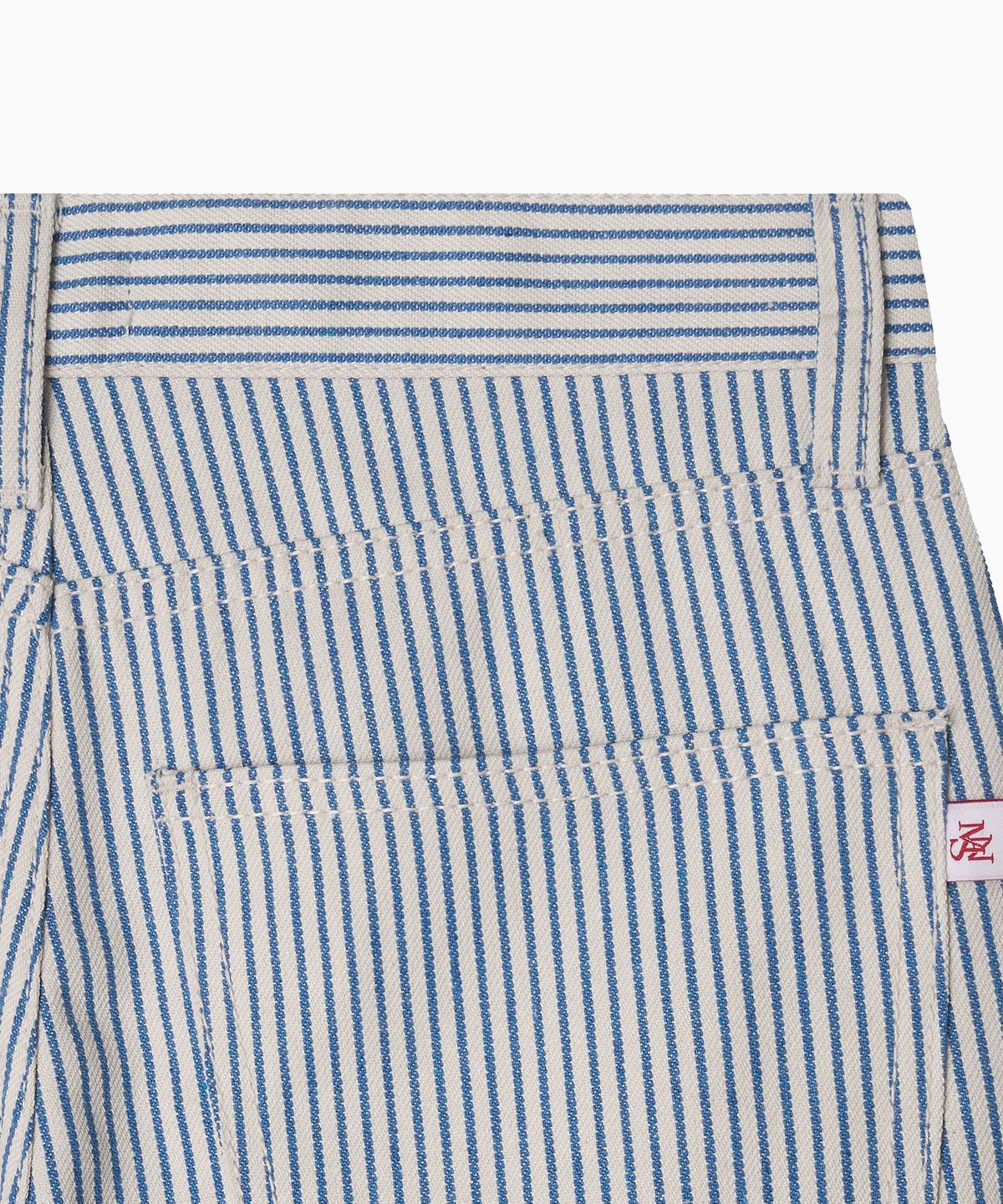 미나수(MENASOO) Stripe Denim Short Pants_Skyblue