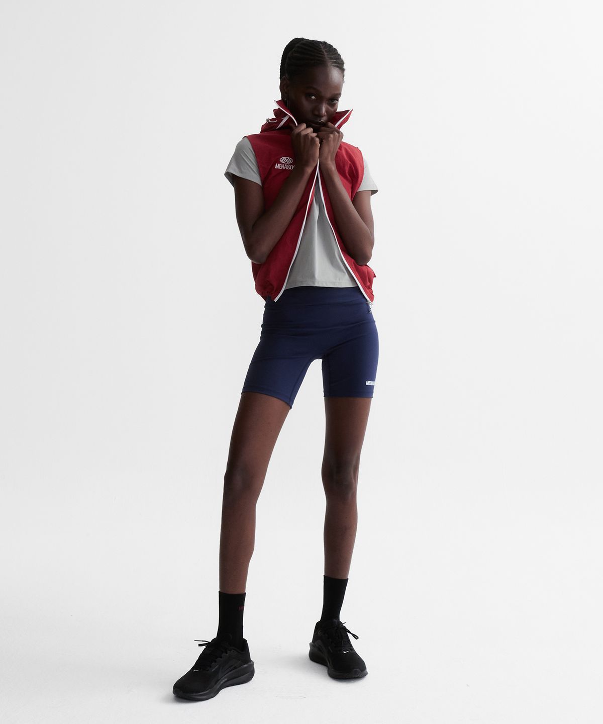 미나수(MENASOO) MNS Biker Leggings_Navy