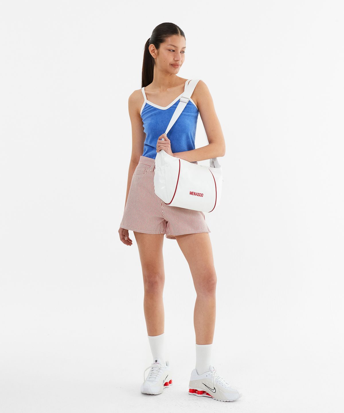 미나수(MENASOO) Terry Color Binding Sleeveless_Blue
