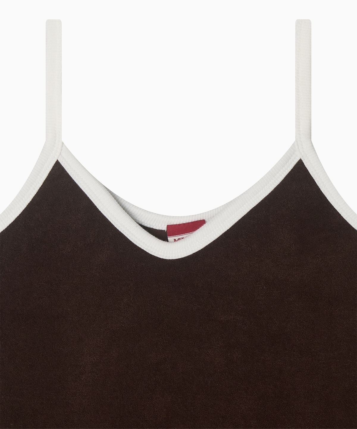 미나수(MENASOO) Terry Color Binding Sleeveless_Brown
