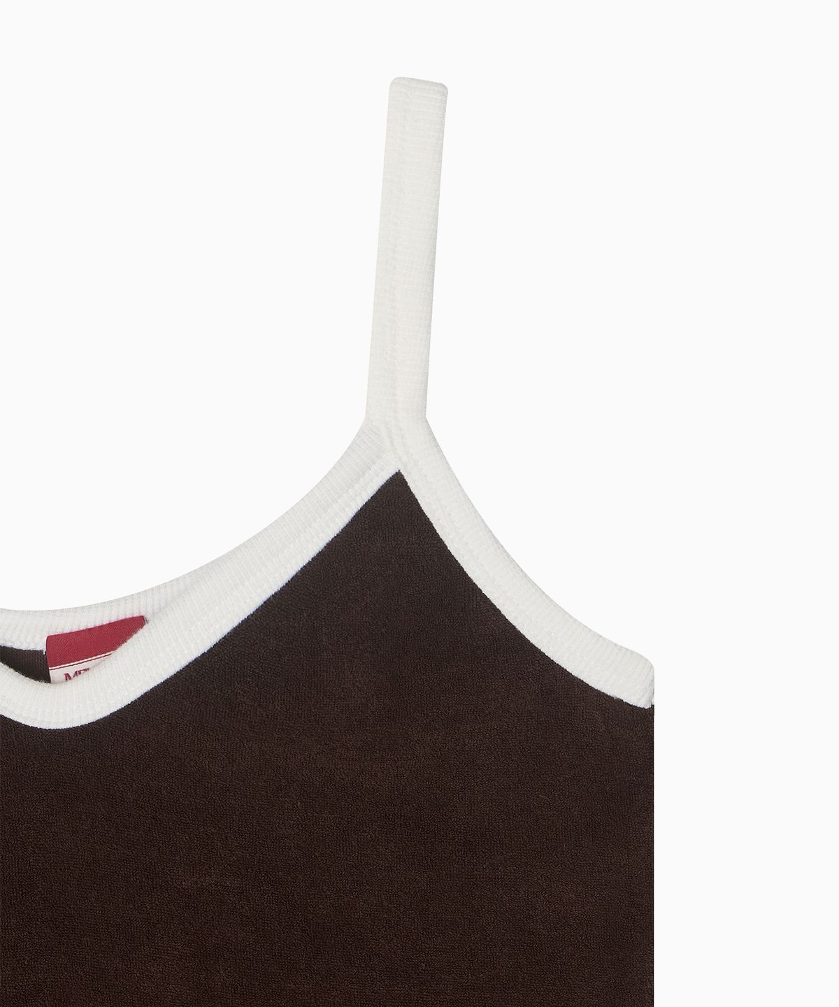 미나수(MENASOO) Terry Color Binding Sleeveless_Brown