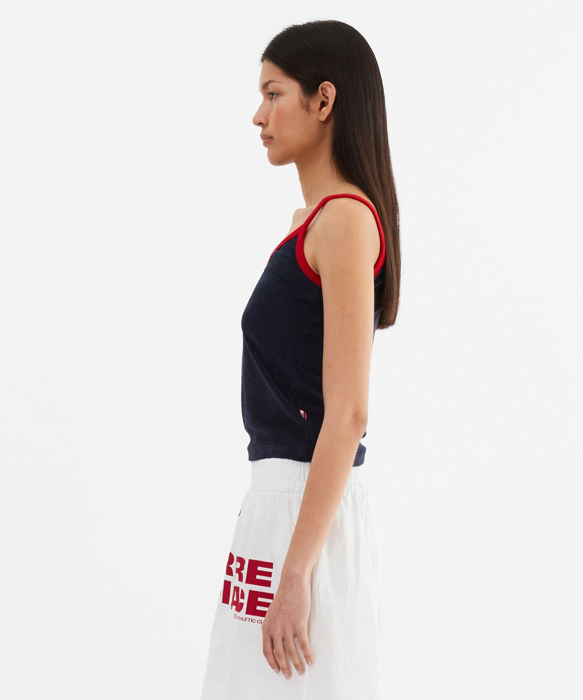 미나수(MENASOO) Terry Color Binding Sleeveless_Navy