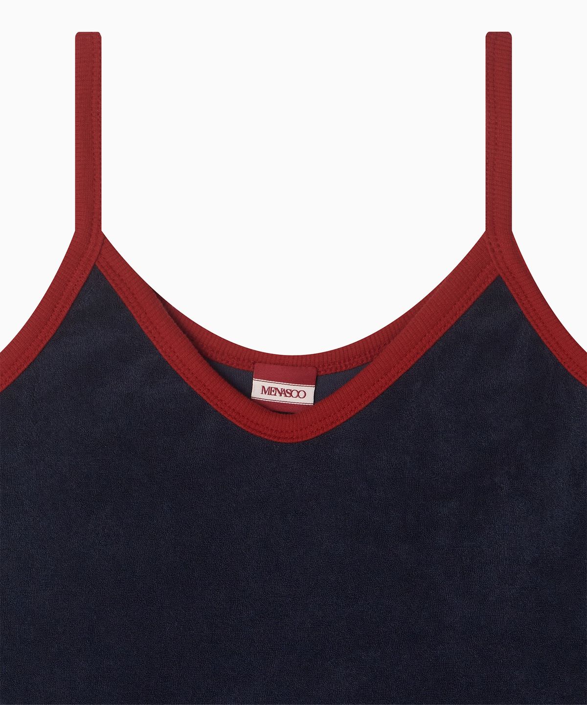 미나수(MENASOO) Terry Color Binding Sleeveless_Navy