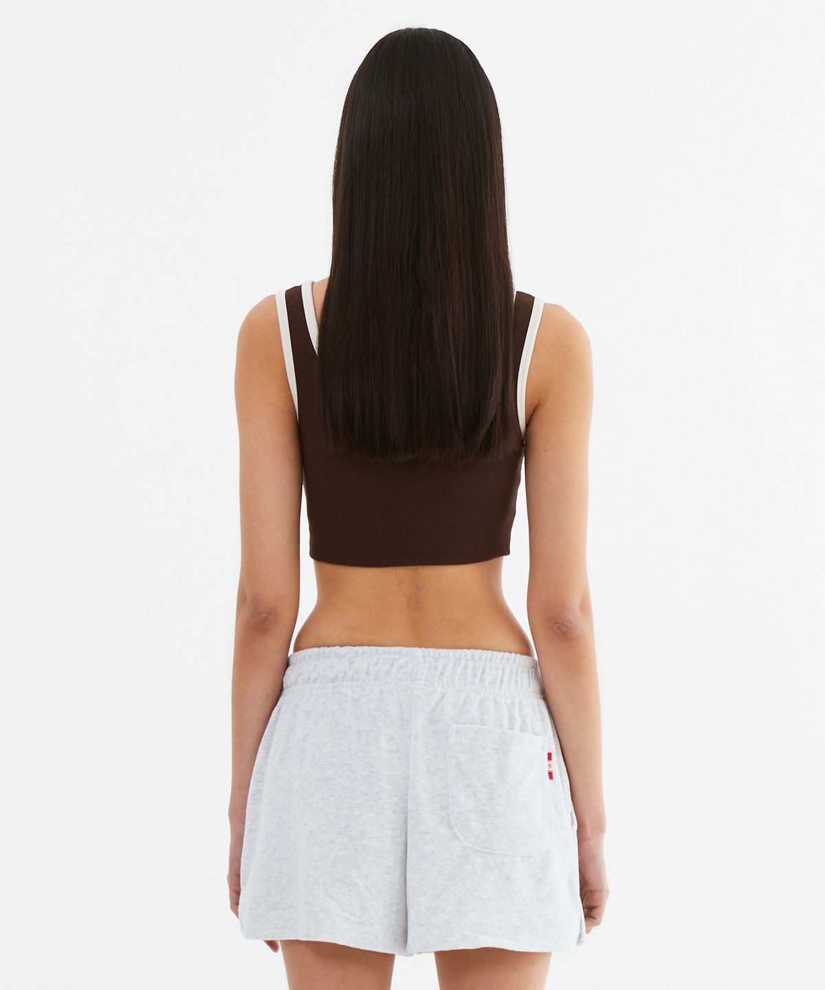 미나수(MENASOO) MNS Span Colorbinding Top_Brown