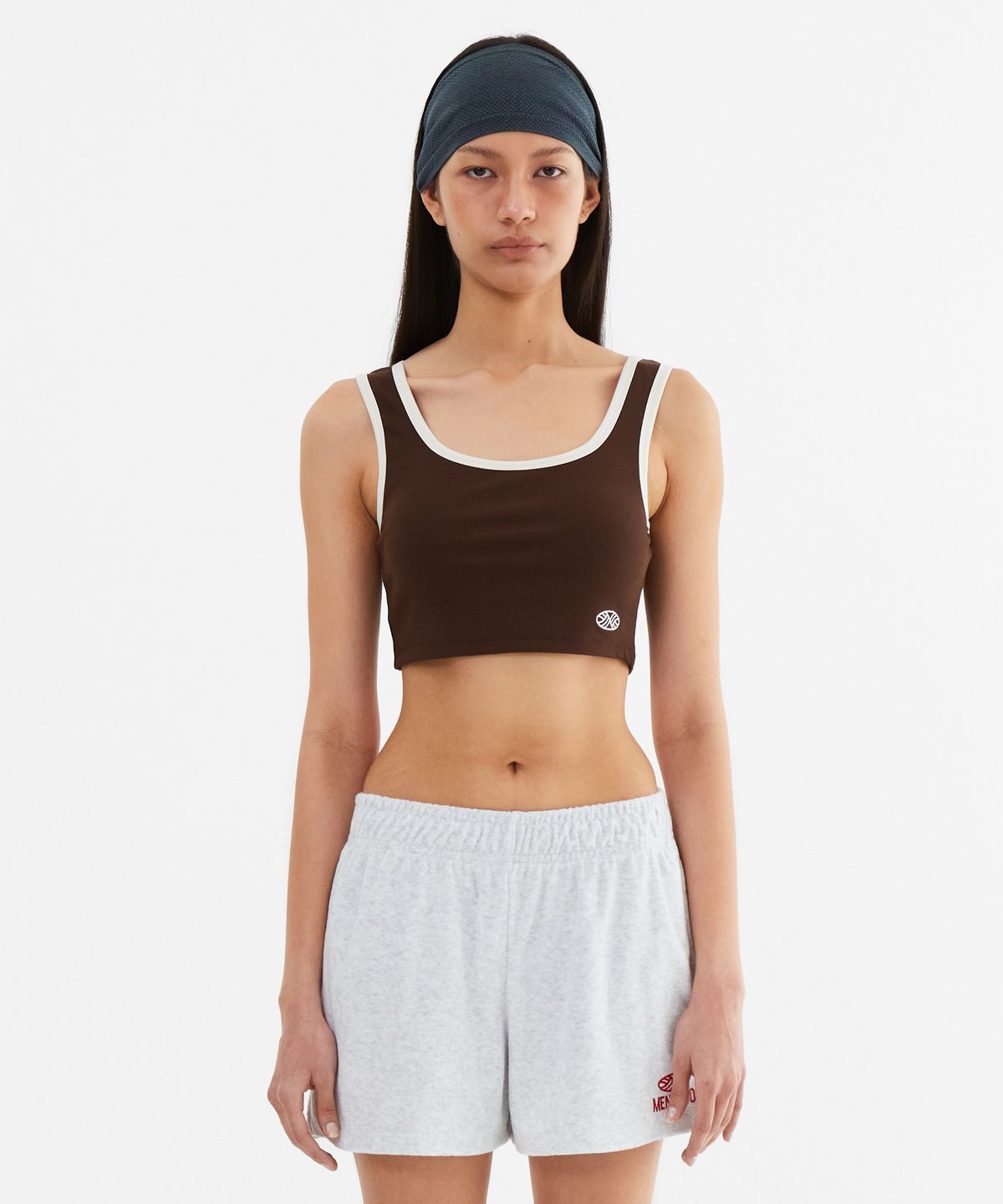미나수(MENASOO) MNS Span Colorbinding Top_Brown