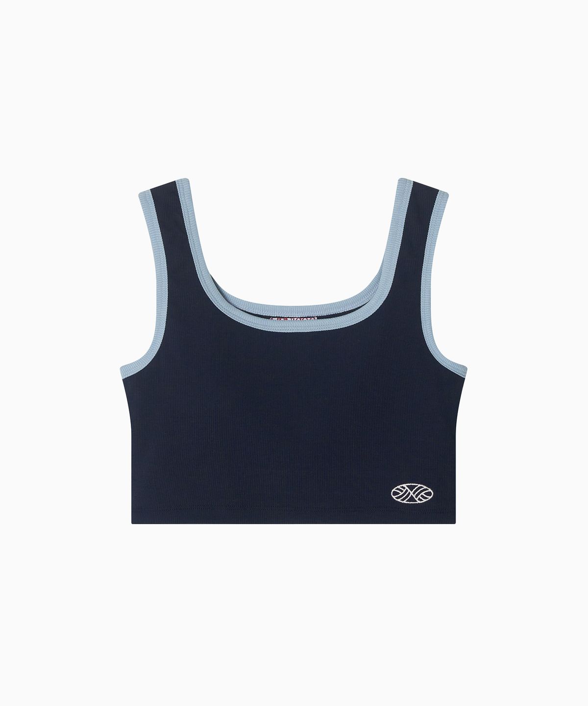 미나수(MENASOO) MNS Span Colorbinding Top_Navy