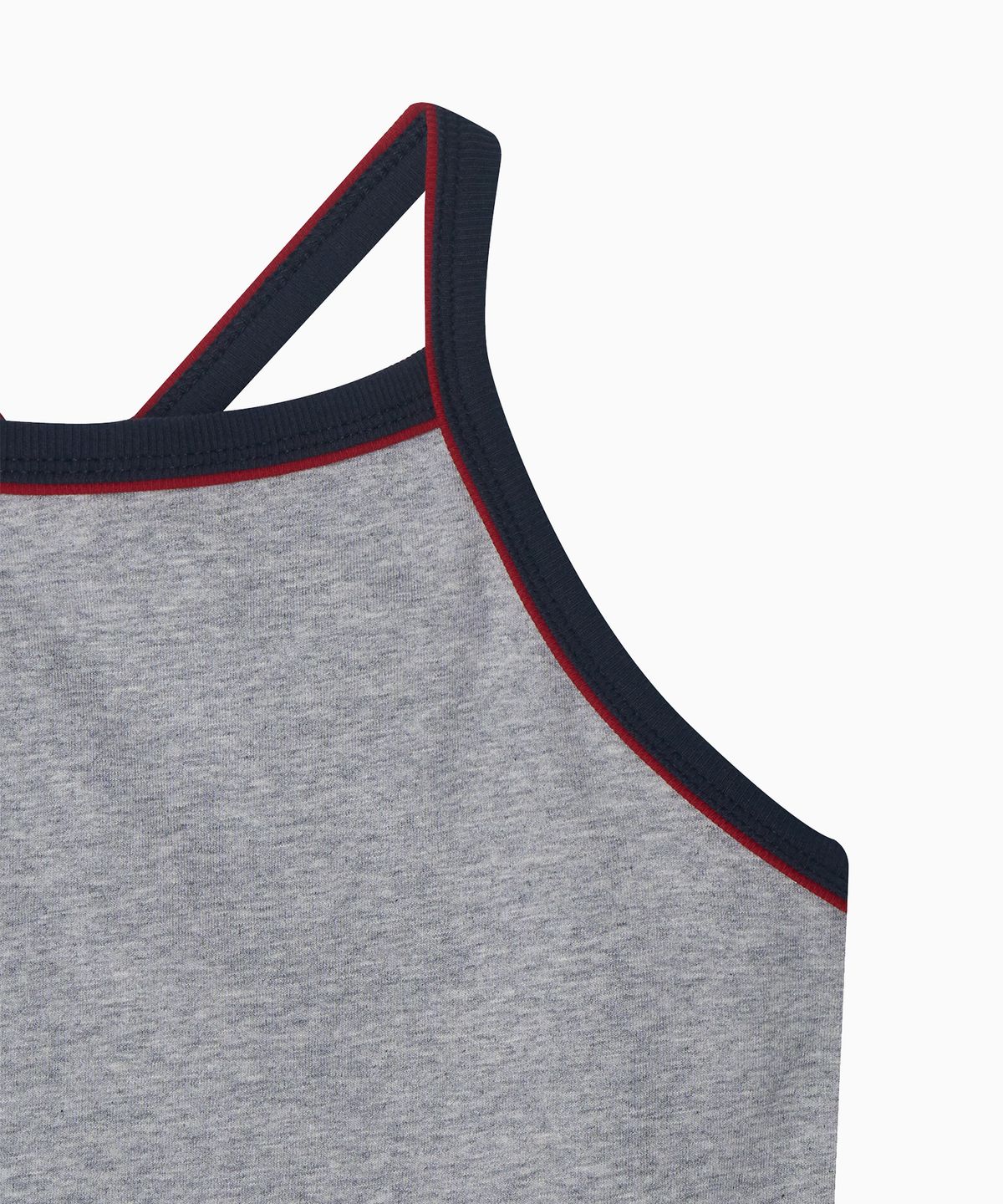 미나수(MENASOO) Y Back Halter Mini Crop Top_Melange Gray