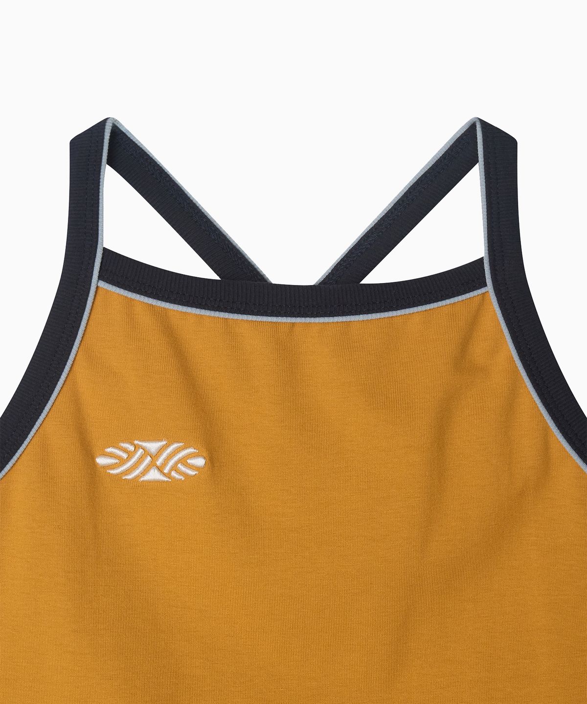 미나수(MENASOO) Y Back Halter Mini Crop Top_Mustard