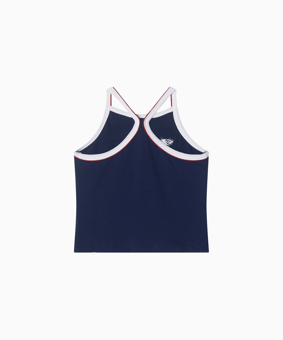 미나수(MENASOO) Y Back Halter Mini Crop Top_Navy