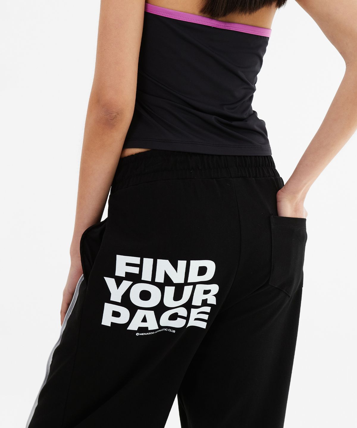 미나수(MENASOO) Cool Span Sporty Halter Neck_Black